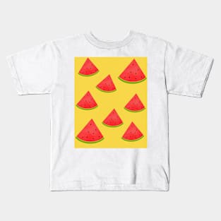 Fun watermelon bright digital pattern Kids T-Shirt